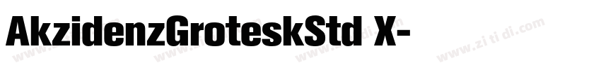 AkzidenzGroteskStd X字体转换